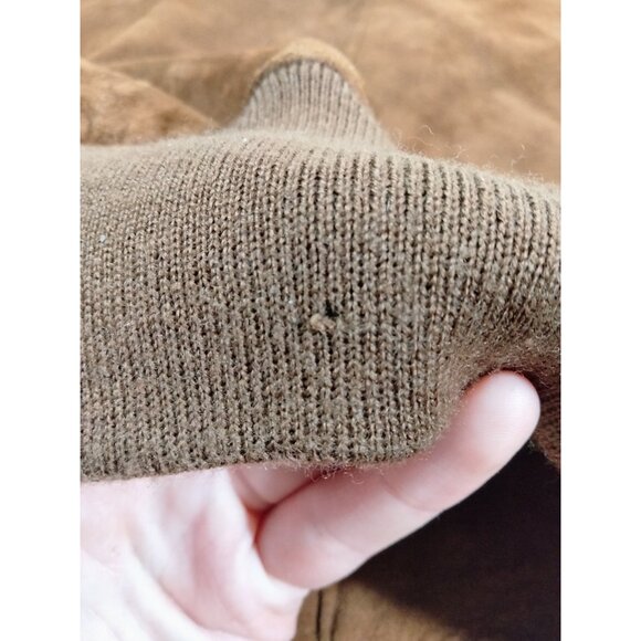 Vtg 90s Polo Ralph Lauren Chocolate Brown Suede Leather Bomber Jacket XXL Flight - Picture 14 of 16